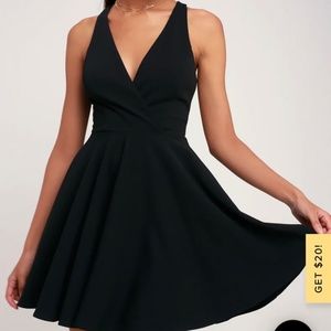 Lulus Twist Back Skater Mini Dress